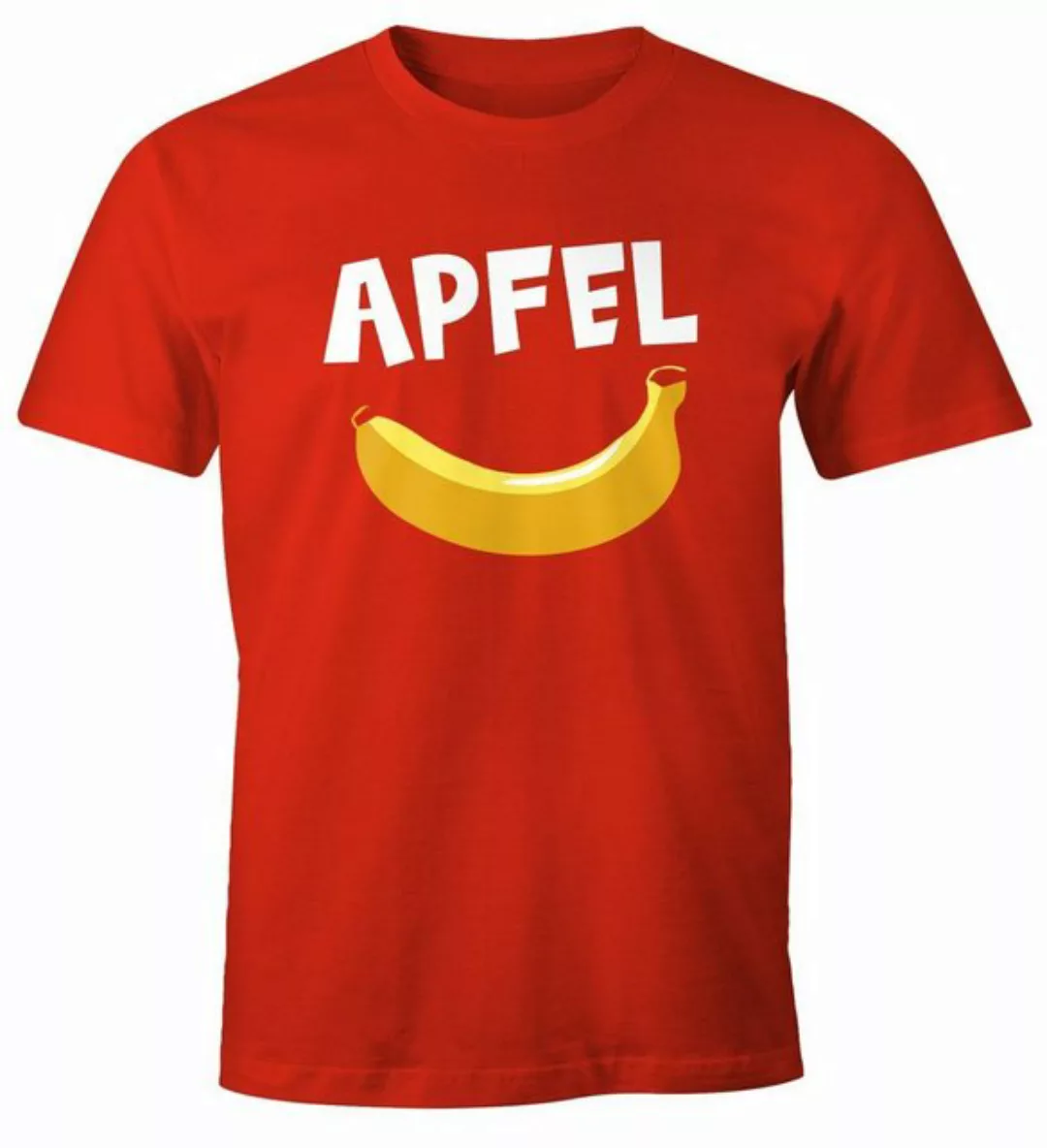 MoonWorks Print-Shirt Herren T-Shirt lustiger Aufdruck Apfel Banane Witz Sc günstig online kaufen