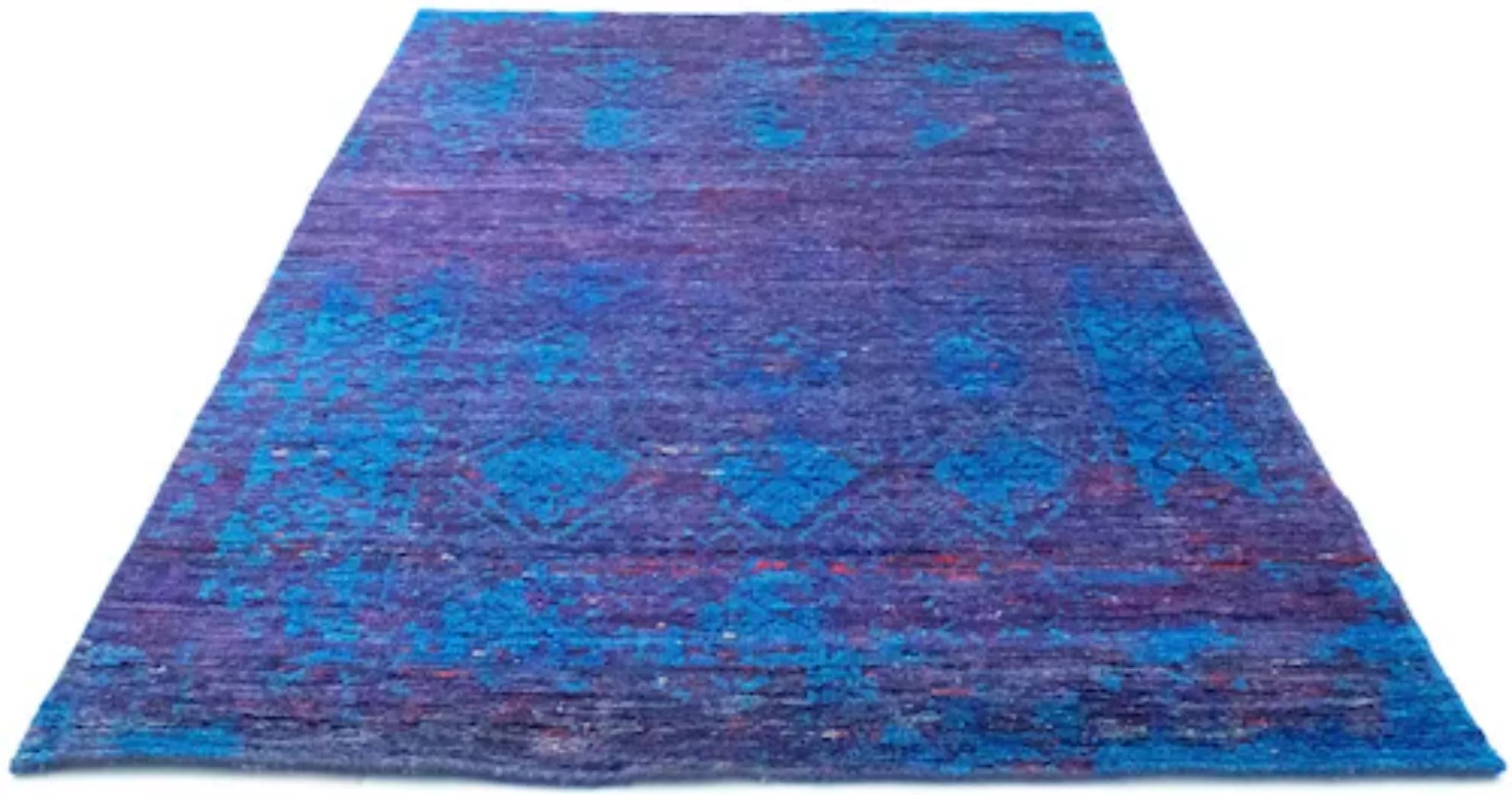 morgenland Teppich »Designer Teppich handgeknüpft blau«, rechteckig günstig online kaufen