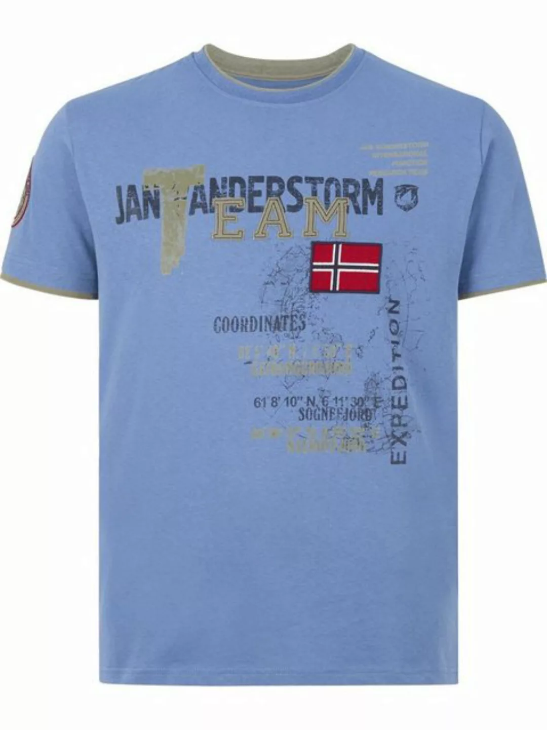 Jan Vanderstorm T-Shirt SÖLVE aus robustem Baumwolljersey günstig online kaufen