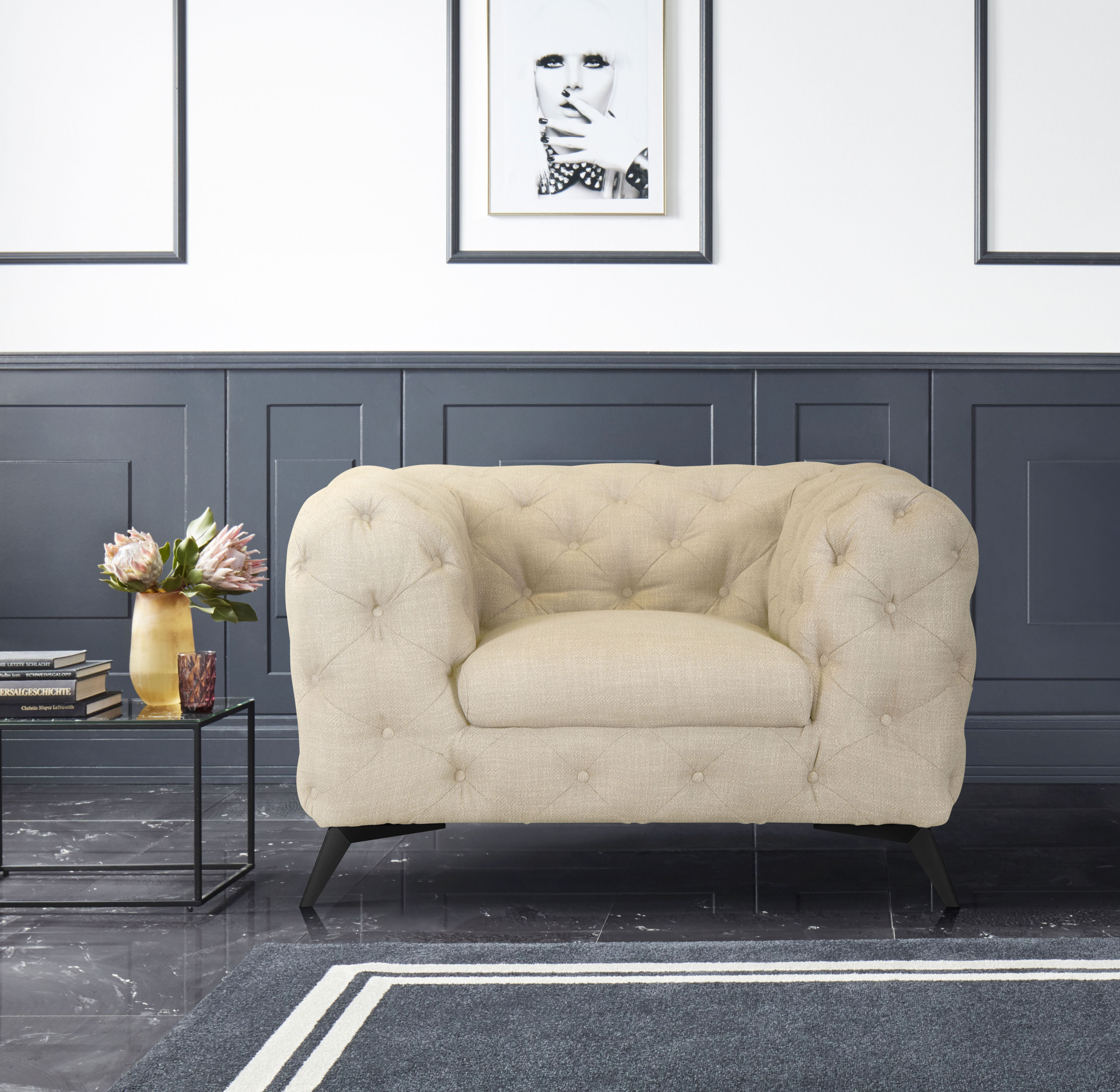 Leonique Chesterfield-Sessel "Glynis Sessel", aufwändige Knopfheftung, mode günstig online kaufen