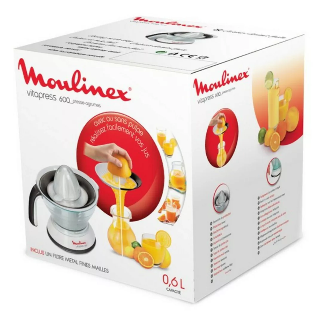 Elektrischer Entsafter Moulinex Pc300b10 0,6 L Weiß Dunkelgrau günstig online kaufen