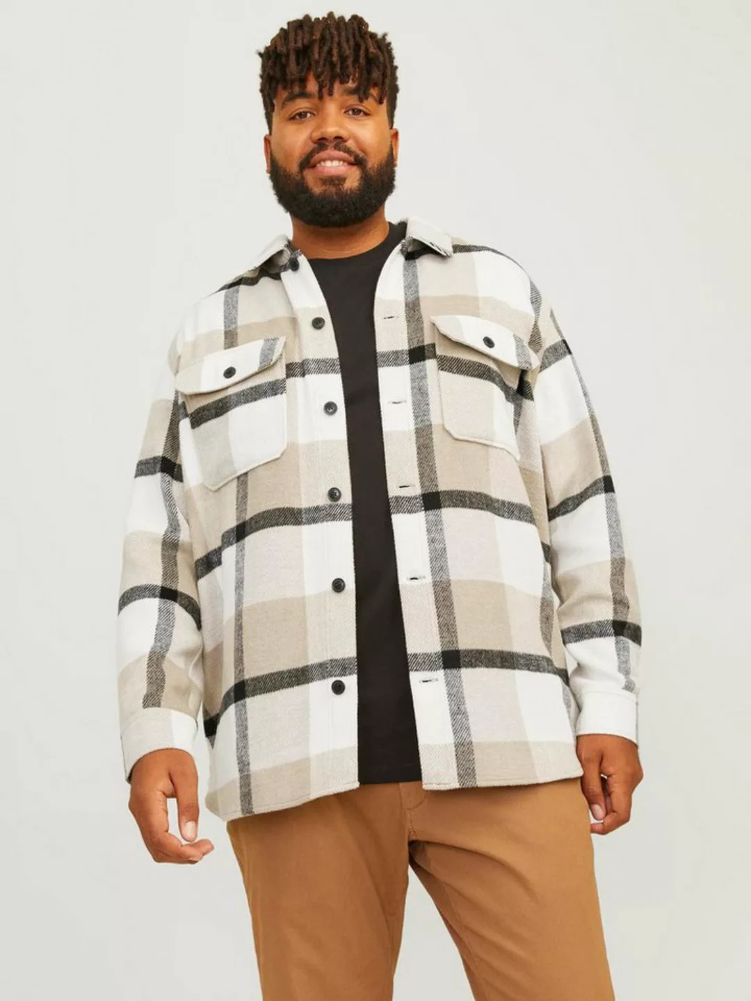 Jack & Jones PlusSize Langarmhemd JJEBRADLEY OLLIE OVERSHIRT LS NOOS PLS günstig online kaufen