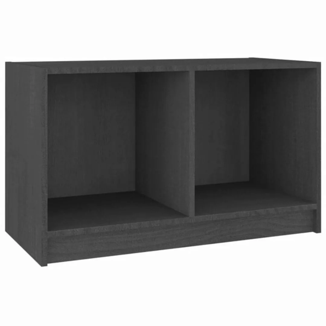 vidaXL TV-Schrank TV-Schrank Grau 70x33x42 cm Massivholz Kiefer Lowboard günstig online kaufen