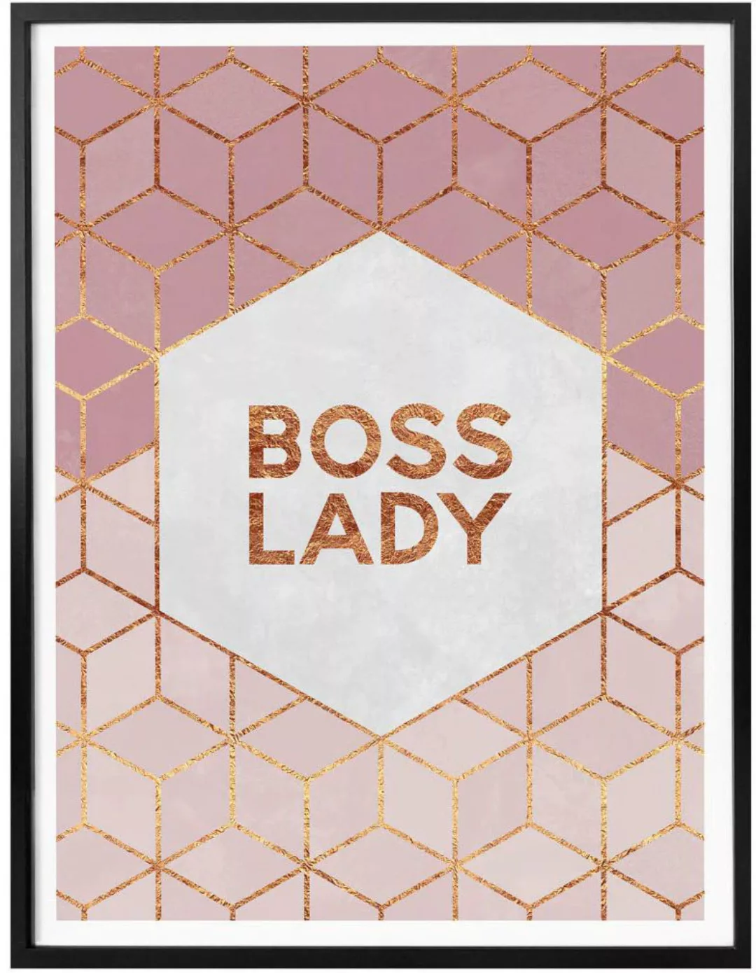 Wall-Art Poster "Boss Lady geometrische Deko", Personen, (1 St.), Poster oh günstig online kaufen