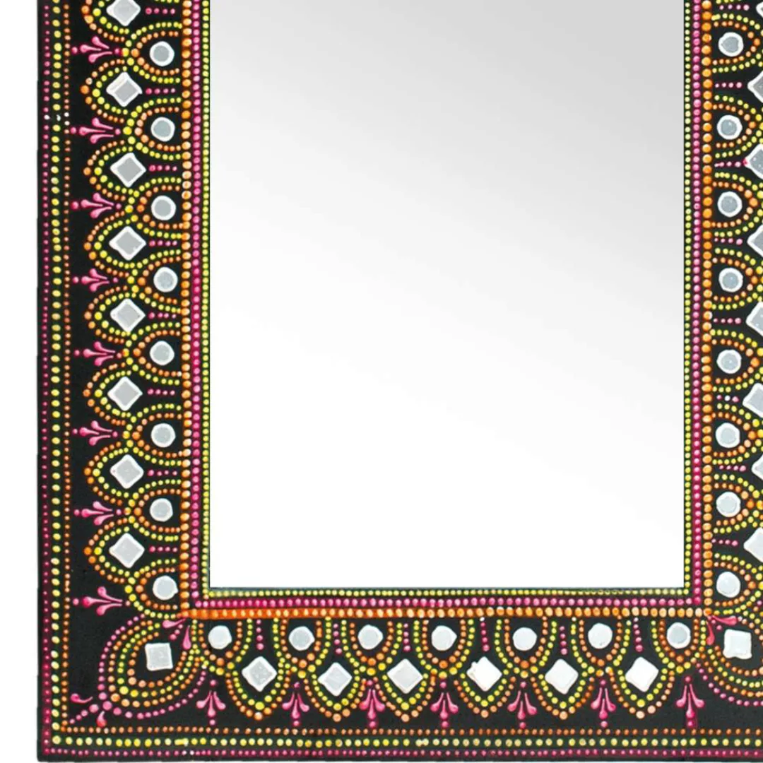 Wandspiegel Designspiegel im Boho Style mit Holzrahmen günstig online kaufen