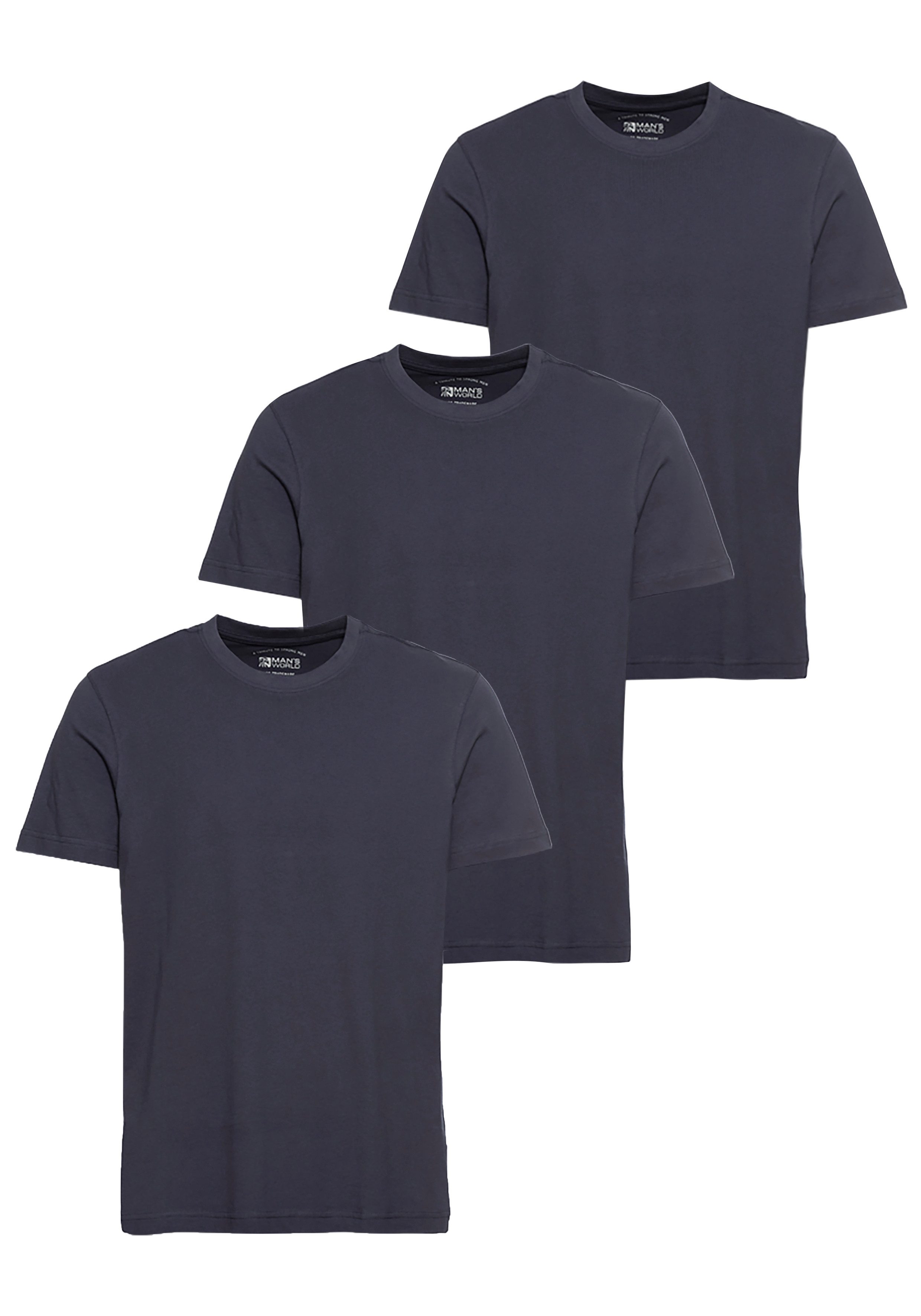 Man's World T-Shirt neue Farben! (3er-Pack) günstig online kaufen