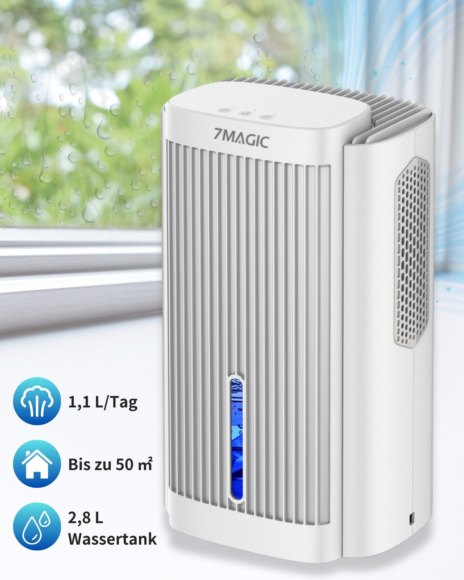 7MAGIC Luftentfeuchter, für 50 m³ Räume, günstig online kaufen