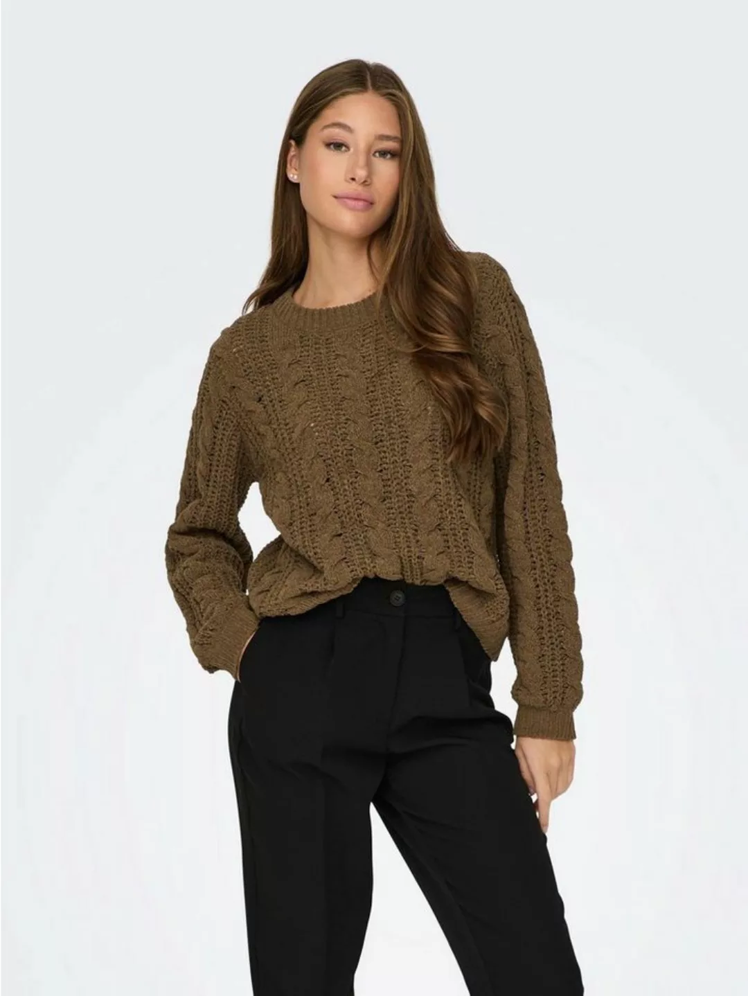 JACQUELINE de YONG Strickpullover Pullover Flauschiger Stehkragen Sweater G günstig online kaufen