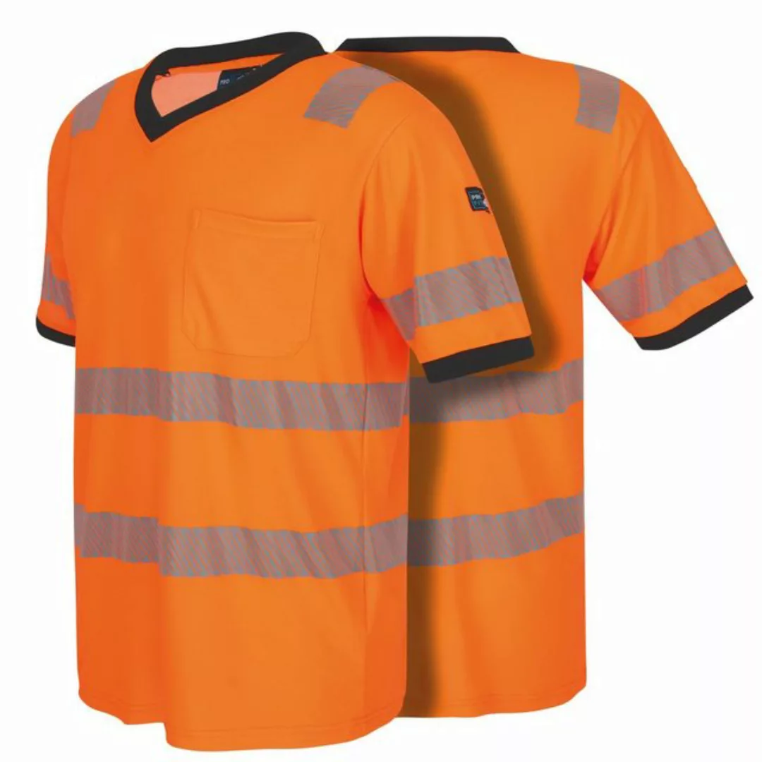 PRO FIT by Fitzner T-Shirt Warnschutz, Neon Orange - Grau, (1, Stück) Warns günstig online kaufen