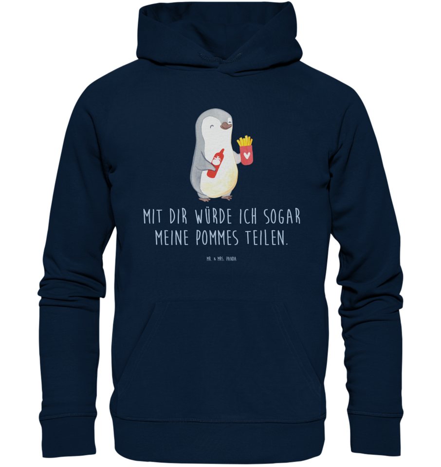 Mr. & Mrs. Panda Hoodie Größe L Pinguin Pommes - French Navy - Geschenk, Fr günstig online kaufen