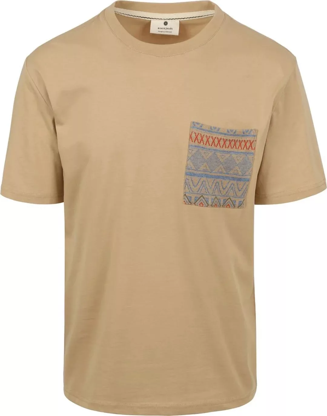 Anerkjendt Kikki T-shirt Jacquard Beige - Größe XL günstig online kaufen