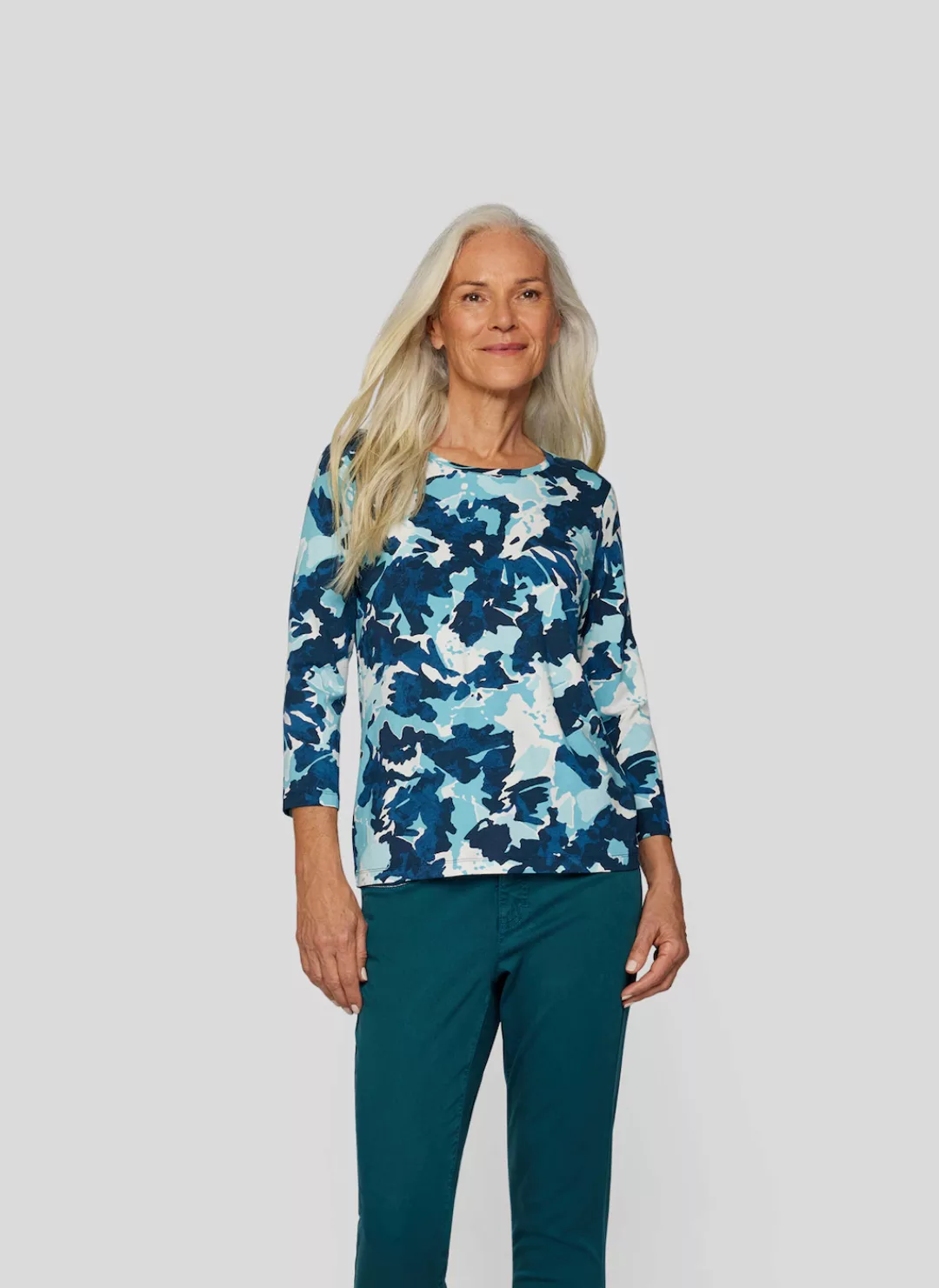 Rabe Print-Shirt "Rabe Damen 3/4-Arm-Shirt mit modernem Muster" günstig online kaufen