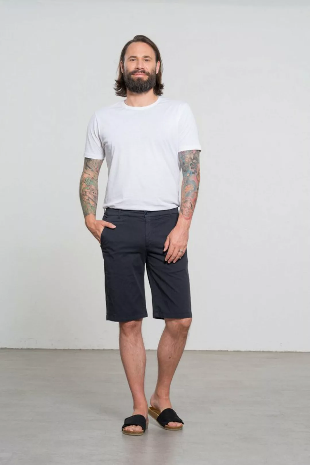 Feuervogl Chinoshorts fv-Li:am, Slim Fit, Soft Cotton in Unifarbe günstig online kaufen