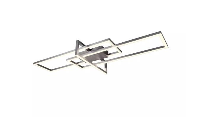 LED-Deckenleuchte ca. 100 cm breit Switch-Dimmer Nickel Matt 1 Stück Metall günstig online kaufen