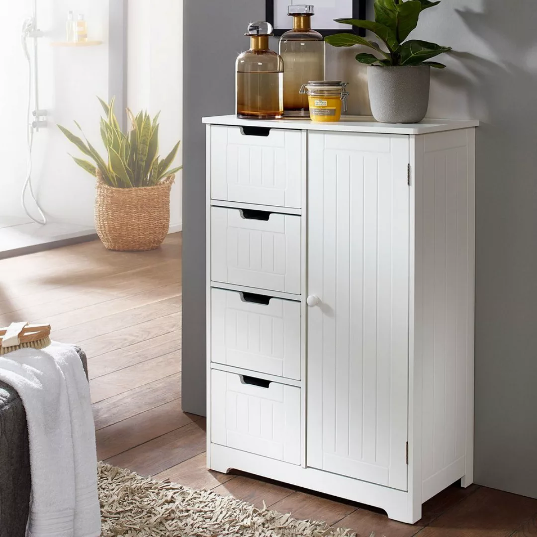 FineBuy Badschrank 56 cm breit und 83 hoch weiß günstig online kaufen