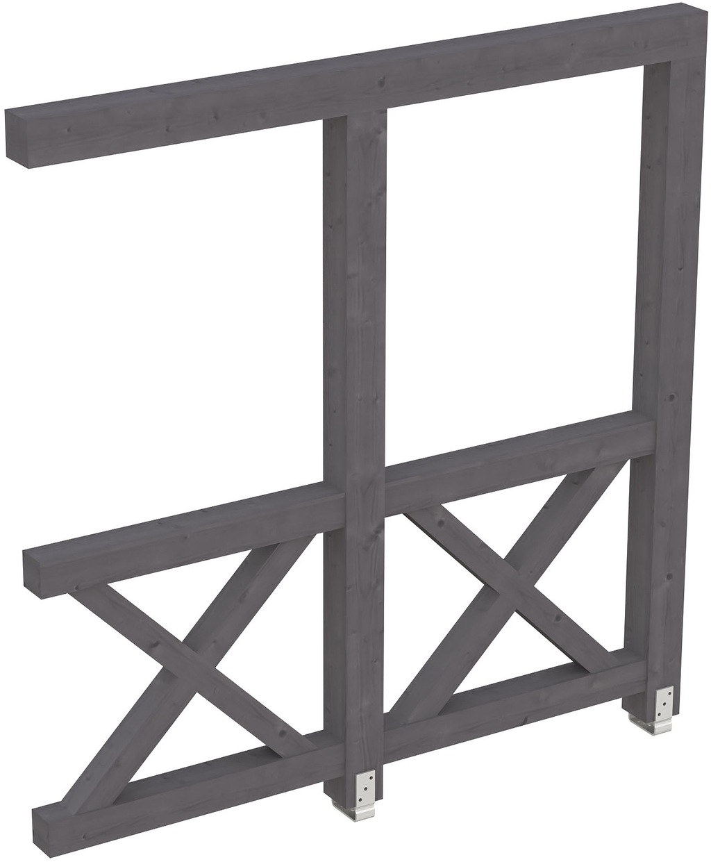 Skan Holz Seitenwand Andreaskreuz (WA) 205 x 210 cm Fichte Schiefergrau günstig online kaufen
