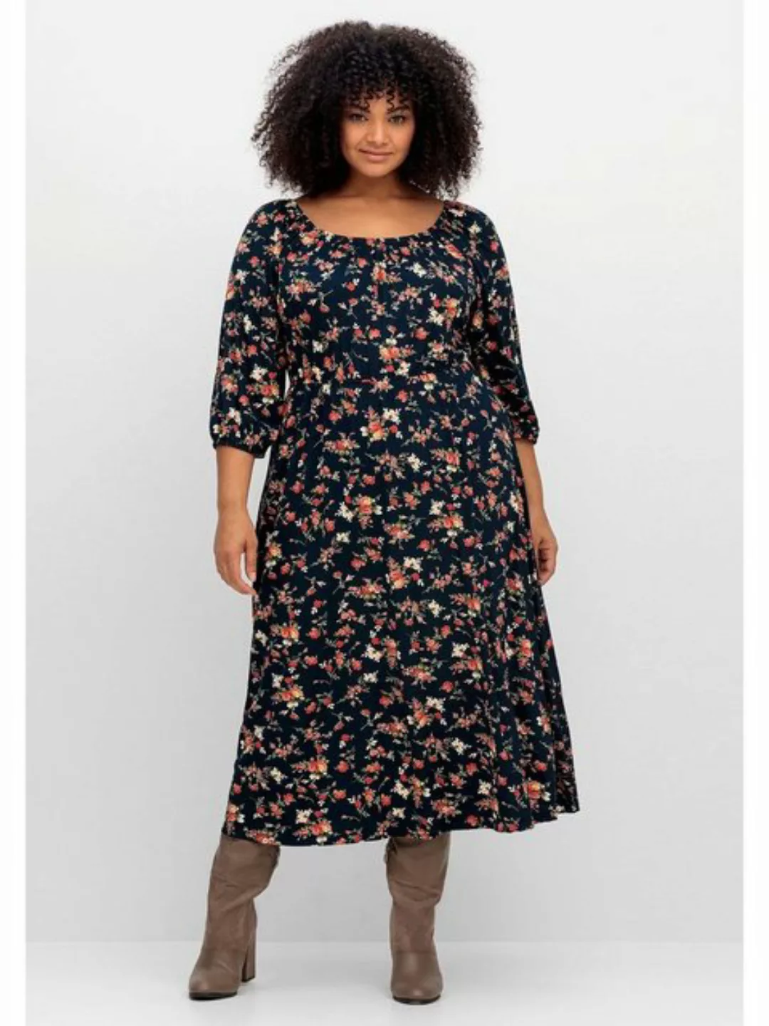 sheego by Joe Browns Jerseykleid Große Größen mit verspieltem Blumendruck günstig online kaufen