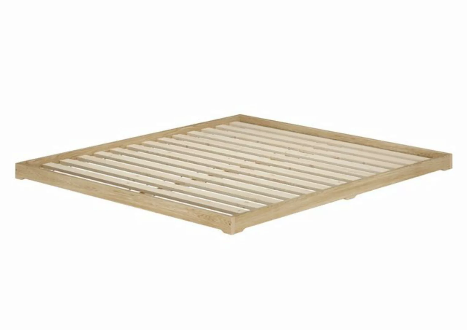 ERST-HOLZ Bett Futonbett Massivholzbett niedrig Esche geölt 180x200, Escheg günstig online kaufen