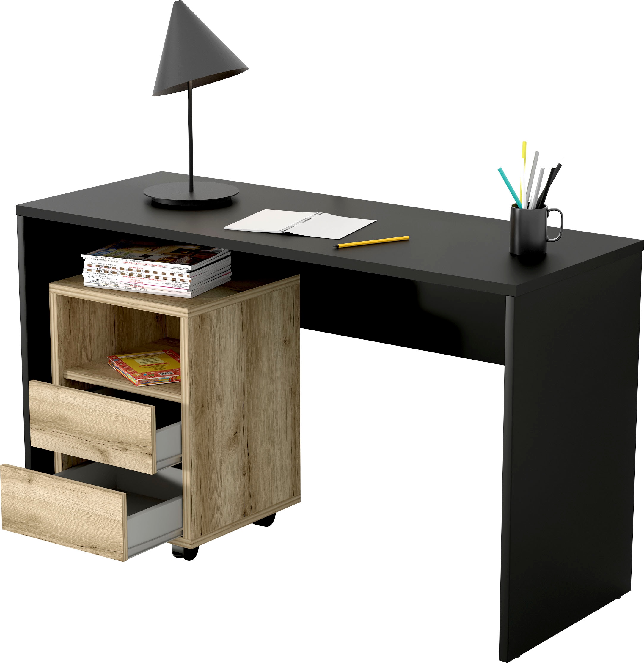 Helvetia Büro-Set "Agapi", (Set, 2 tlg.), bestehend aus Schreibtisch und Ro günstig online kaufen