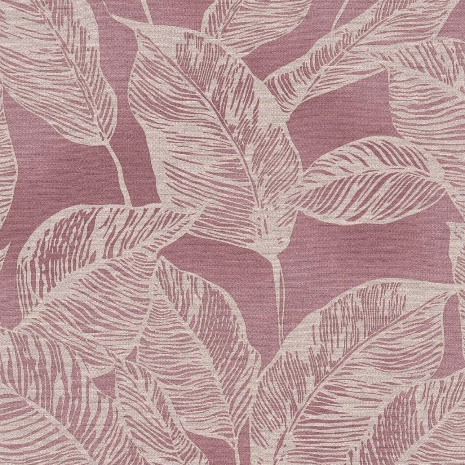 Bricoflor Malve Tapete mit Blätter Muster Skandinavische Vliestapete in Lei günstig online kaufen