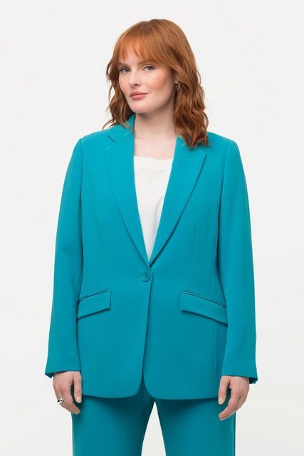 Ulla Popken Blusenblazer Blazer Reverskragen Klappentaschen Knopfverschluss günstig online kaufen