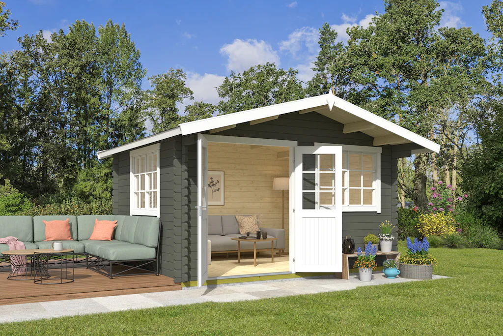 Nordic Holz Gartenhaus "Norderney 2", mit breitem Einstieg und Doppelfenste günstig online kaufen