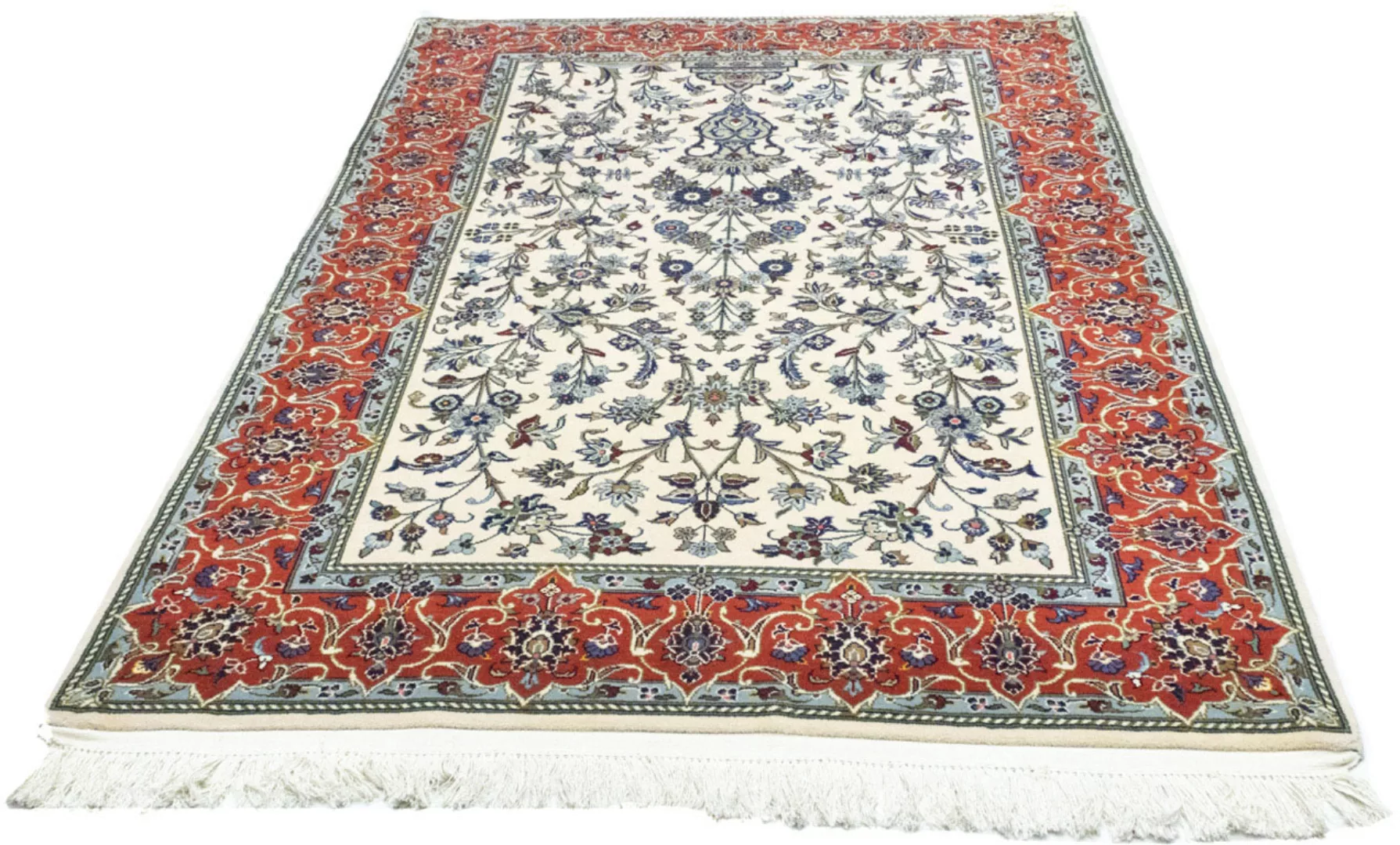 morgenland Wollteppich »Täbriz Stark Gemustert Beige 215 x 141 cm«, rechtec günstig online kaufen