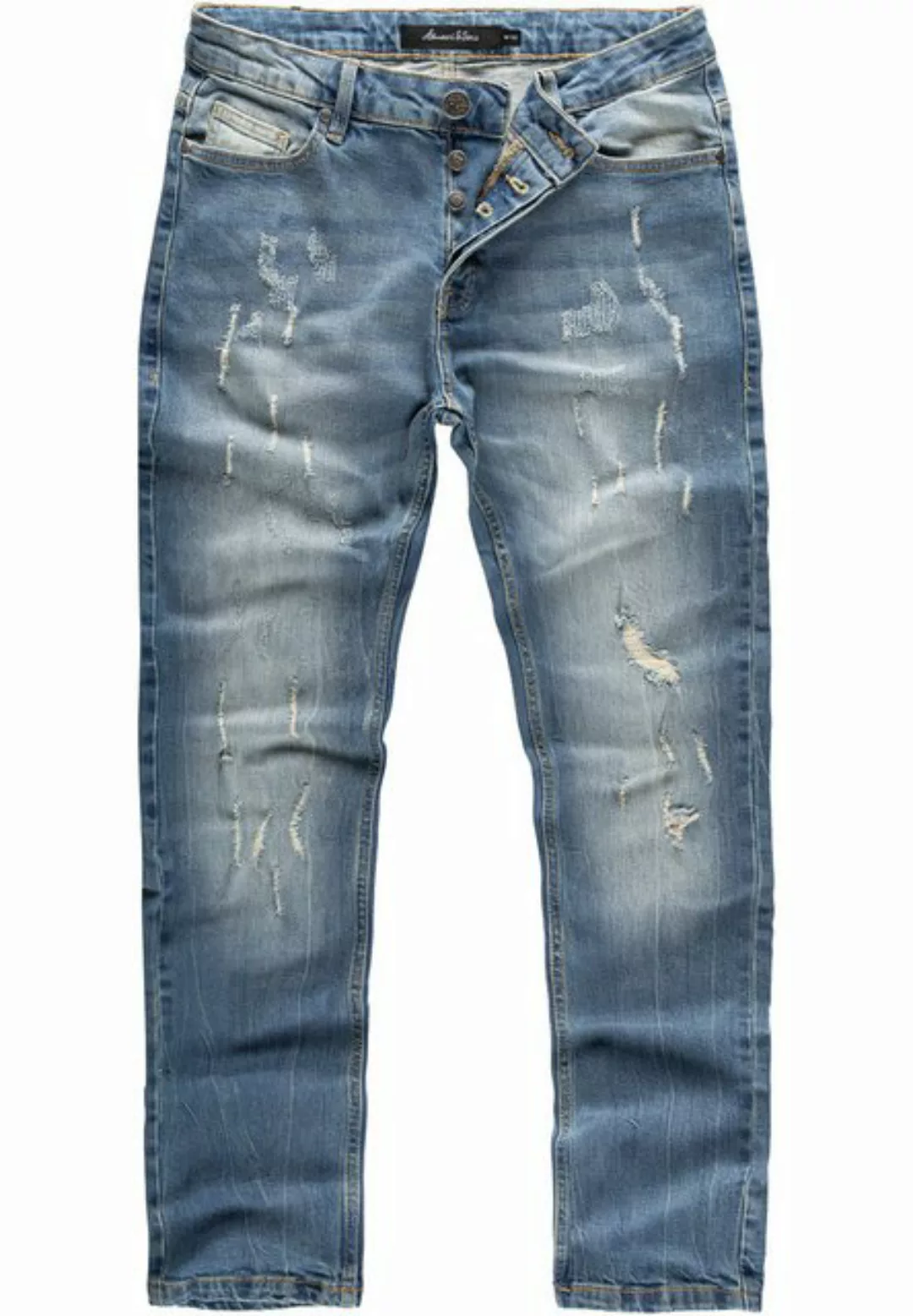 Amaci&Sons Slim-fit-Jeans FRESNO Slim Fit Destroyed Jeans Herren Destroyed günstig online kaufen