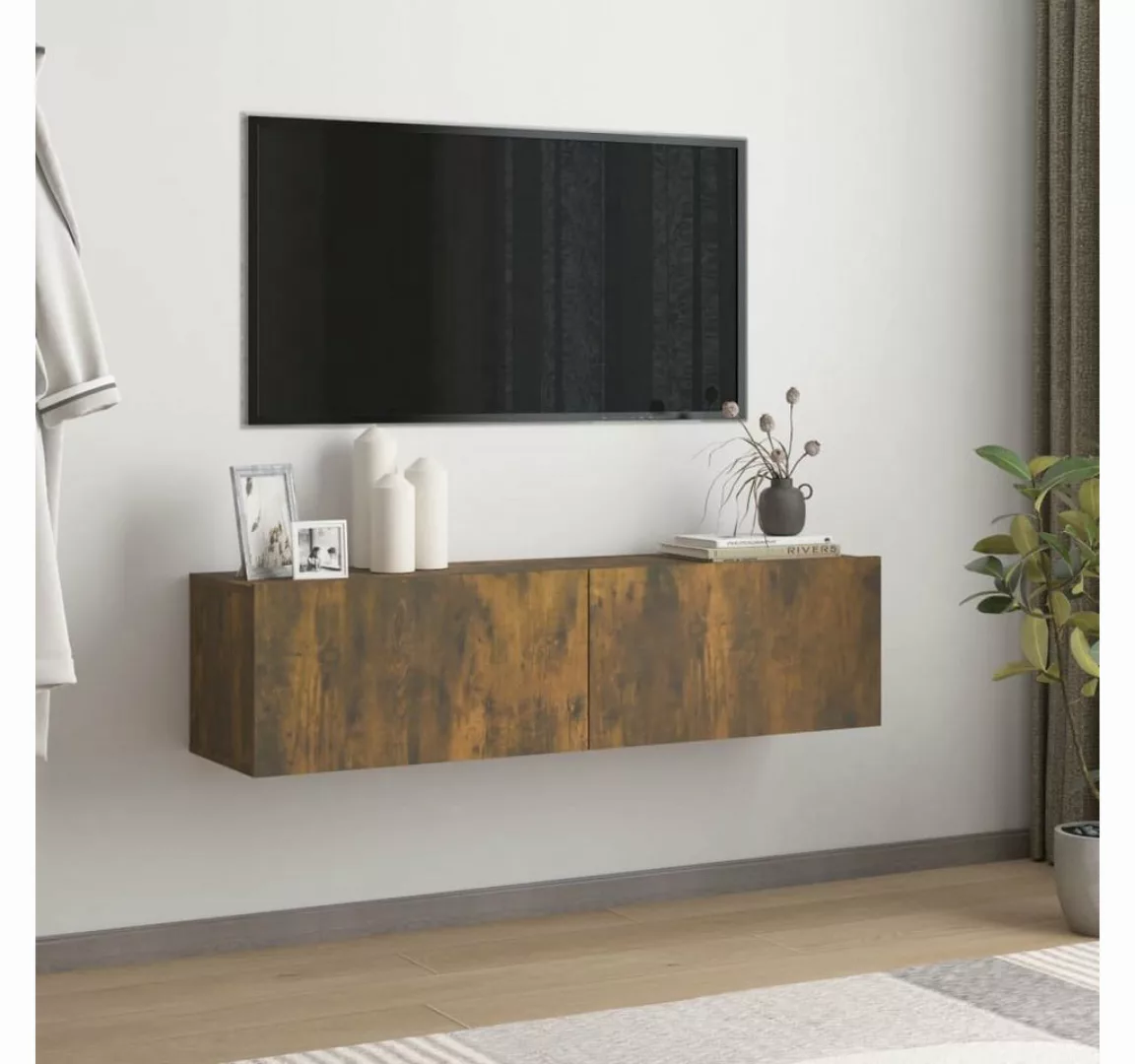 furnicato TV-Schrank TV-Wandschrank Räuchereiche 120x30x30 cm Holzwerkstoff günstig online kaufen