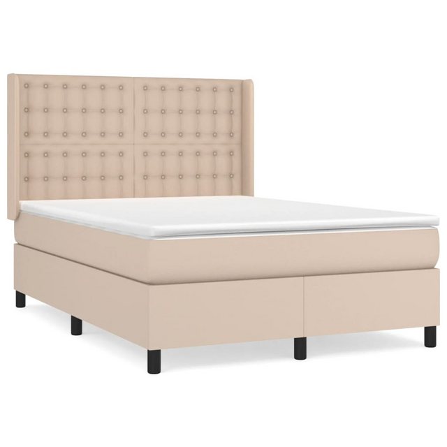 vidaXL Boxspringbett Bett Boxspringbett Kunstleder komplett mit Matratze & günstig online kaufen