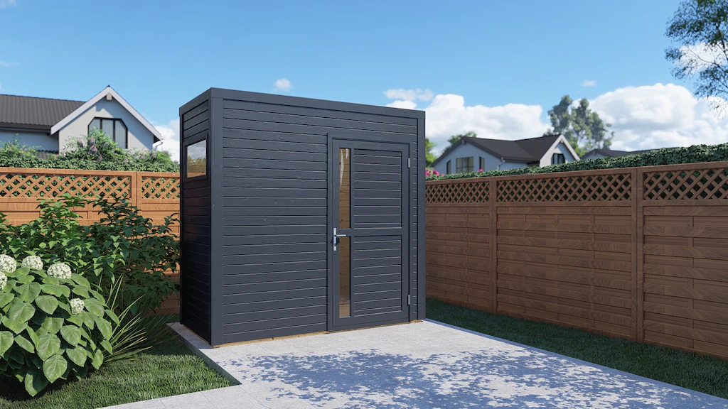 BERTILO Gartenhaus "Cubus 1 anthrazit" günstig online kaufen