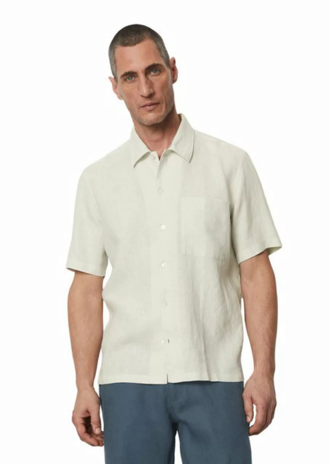 Marc O'Polo Kurzarmhemd aus reinem Leinen günstig online kaufen