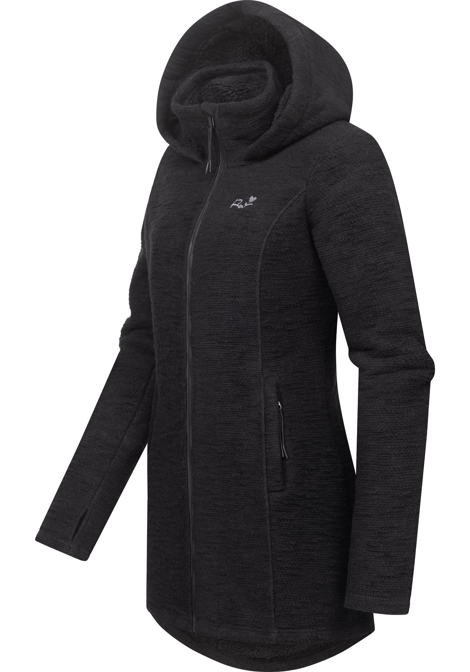 Ragwear Longstrickjacke Leysha Melange Sportliche Kapuzenjacke günstig online kaufen