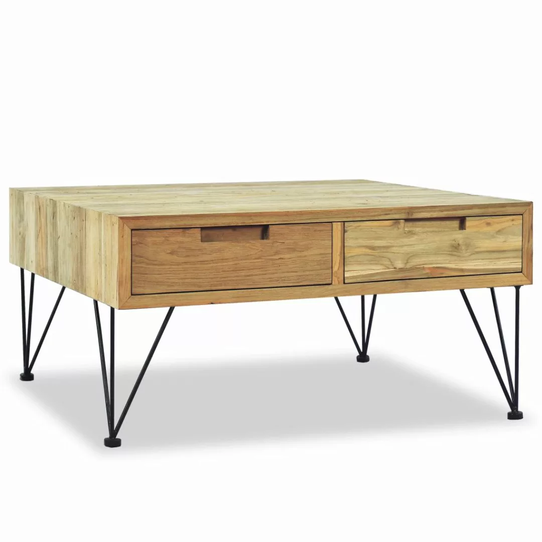 Couchtisch 80 X 80 X 40 Cm Teak Massiv günstig online kaufen