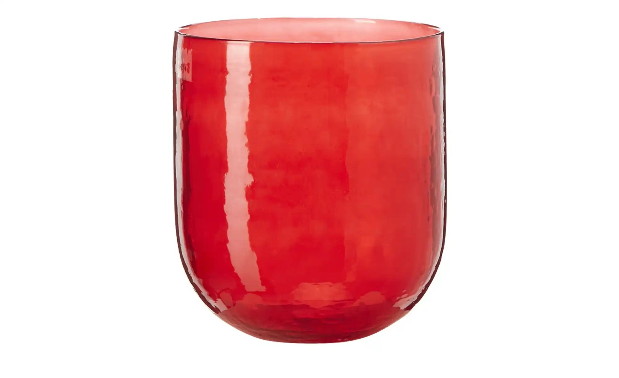 HOME STORY Vase ¦ rot ¦ Glas  ¦ Maße (cm): B: 8 H: 24 Accessoires > Vasen - günstig online kaufen