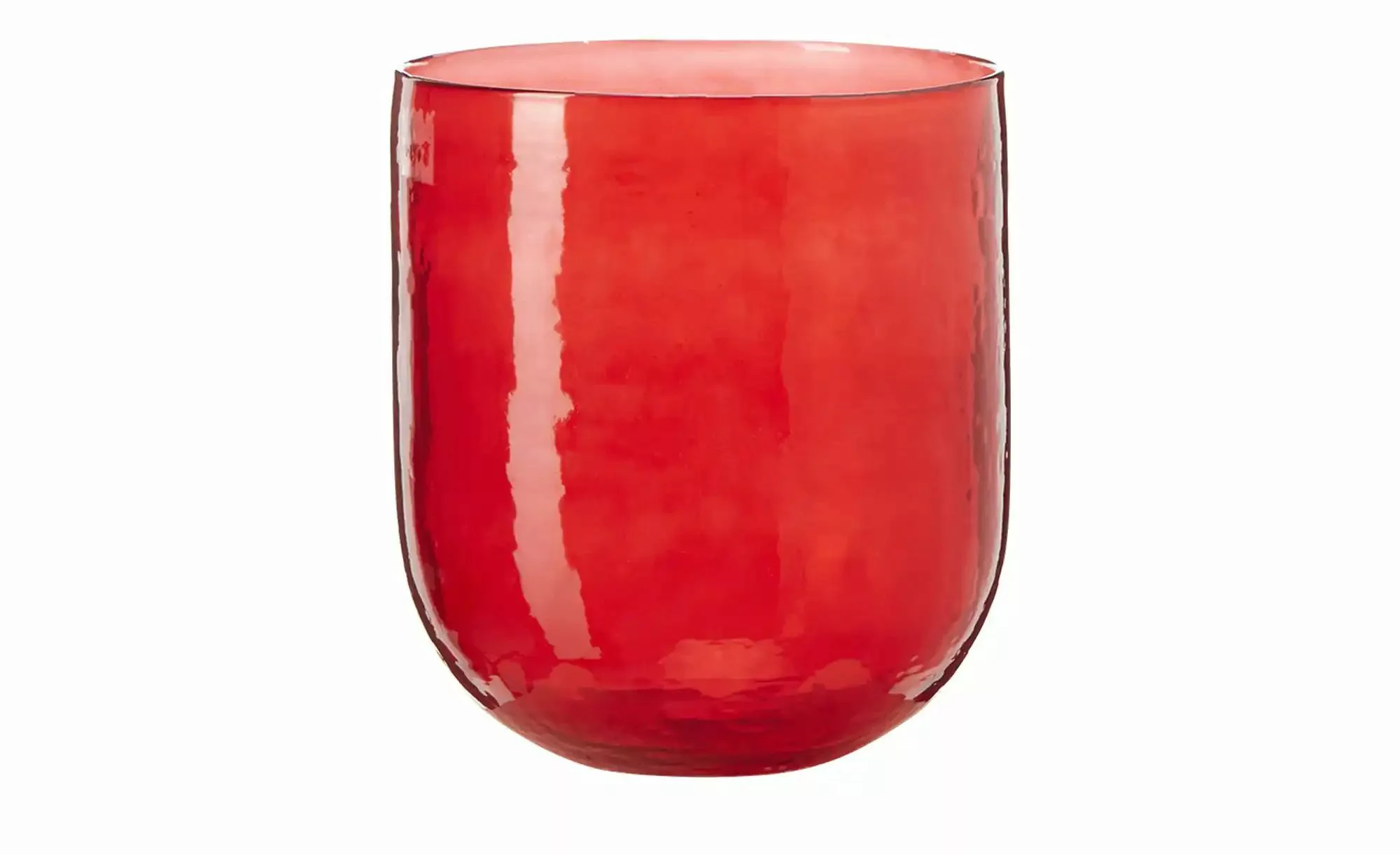 HOME STORY Vase   ¦ rot ¦ Glas ¦ Maße (cm): B: 8 H: 24 Accessoires > Vasen günstig online kaufen