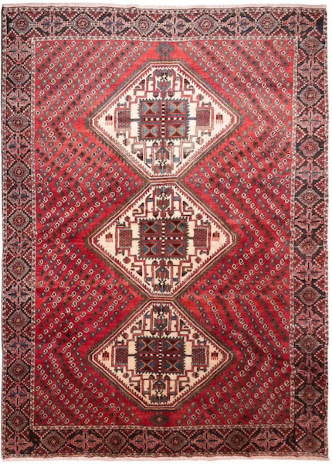morgenland Wollteppich »Sharbabak Teppich handgeknüpft rot«, rechteckig, ha günstig online kaufen