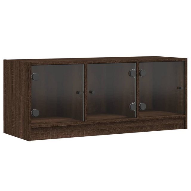 vidaXL TV-Schrank TV-Schrank mit Glastüren Braun Eichen-Optik 102x37x42 cm günstig online kaufen