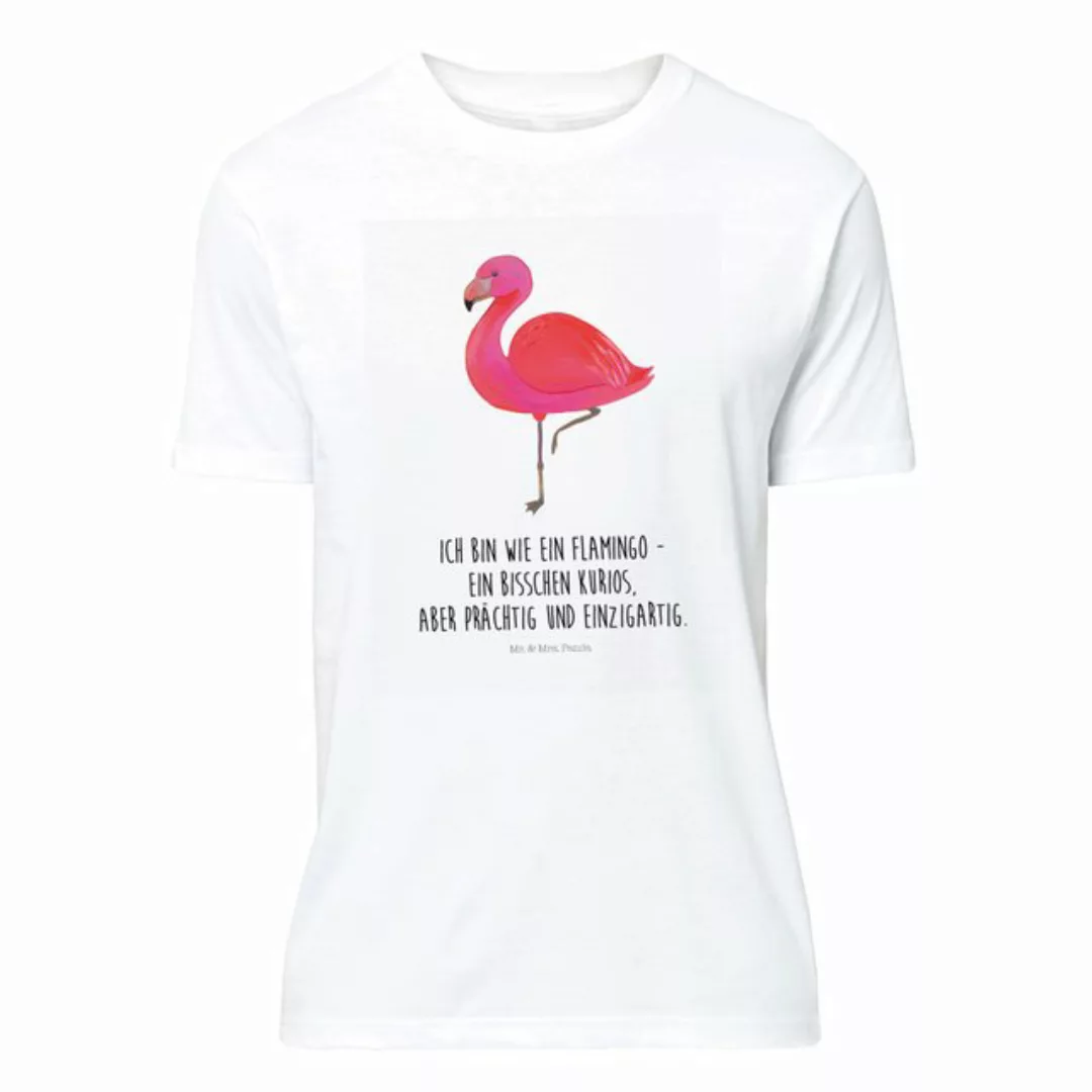 Mr. & Mrs. Panda T-Shirt Flamingo classic - Weiß - Geschenk, Einzigartig, F günstig online kaufen