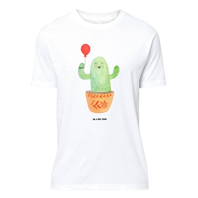 Mr. & Mrs. Panda T-Shirt Kaktus Luftballon - Weiß - Geschenk, Shirt, Männer günstig online kaufen