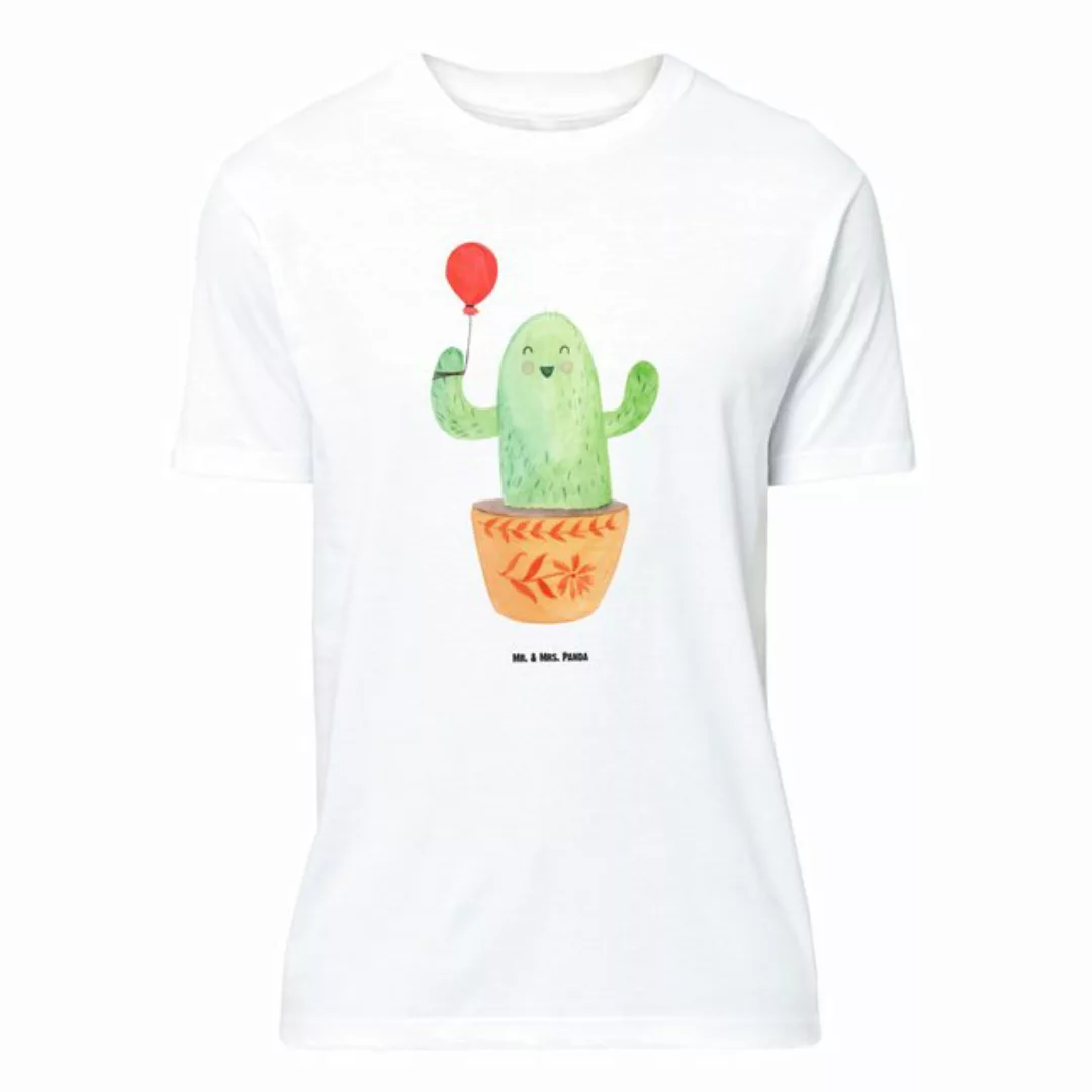 Mr. & Mrs. Panda T-Shirt Kaktus Luftballon - Weiß - Geschenk, Shirt, Männer günstig online kaufen