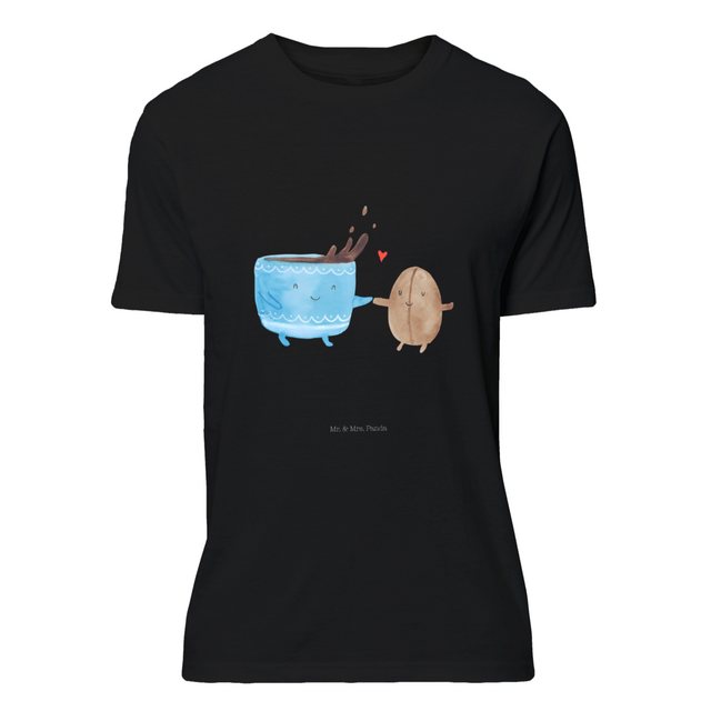 Mr. & Mrs. Panda T-Shirt Kaffee Bohne - Schwarz - Geschenk, Tiere, gute Lau günstig online kaufen