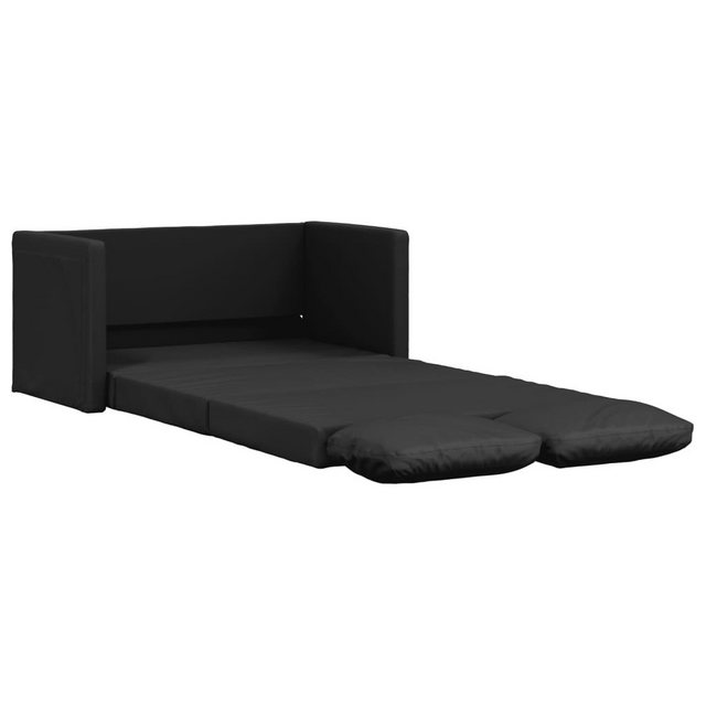 vidaXL Sofa Bodensofa mit Schlaffunktion Schwarz 112x174x55 cm Kunstleder günstig online kaufen