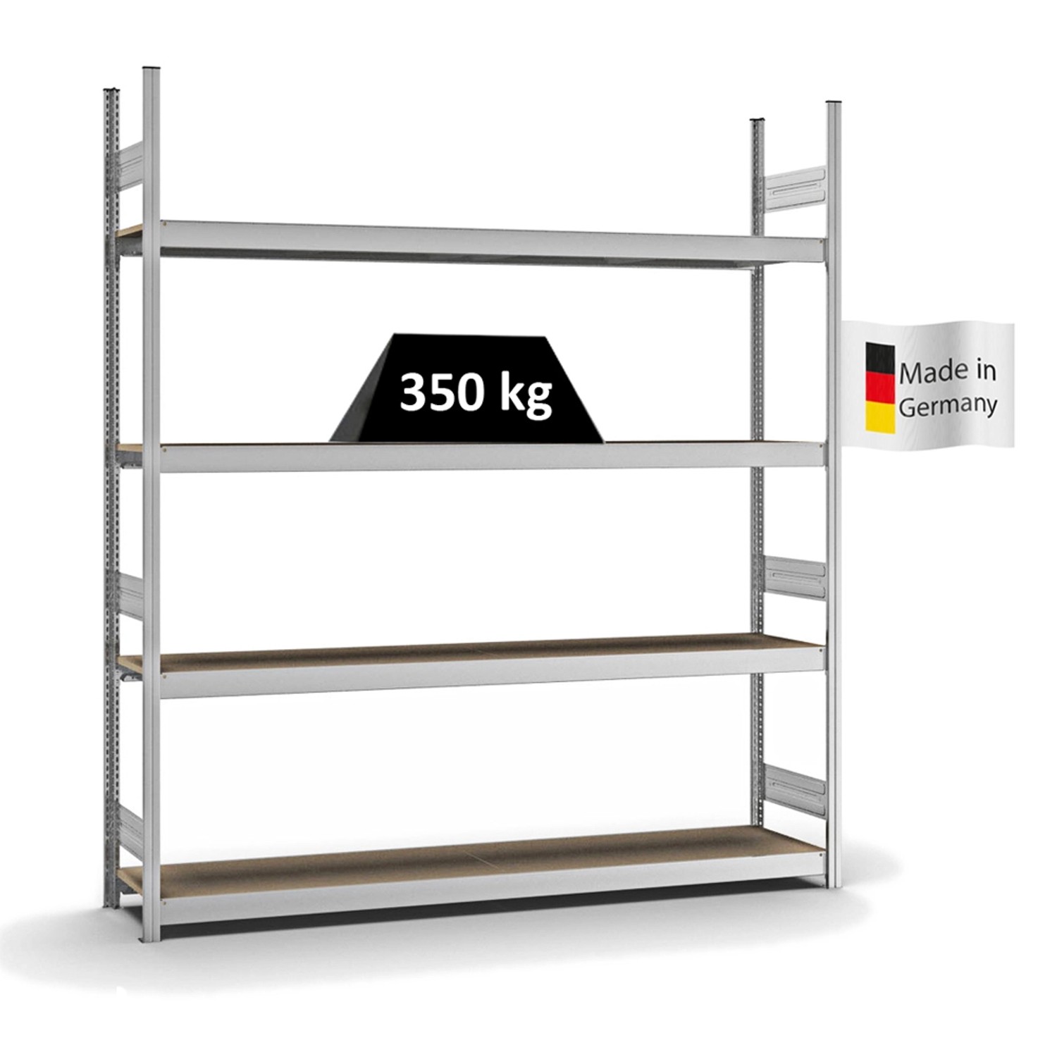 PROREGAL Weitspannregal Stecksystem T-Profil Grundregal HxBxT 250x225x40 cm günstig online kaufen