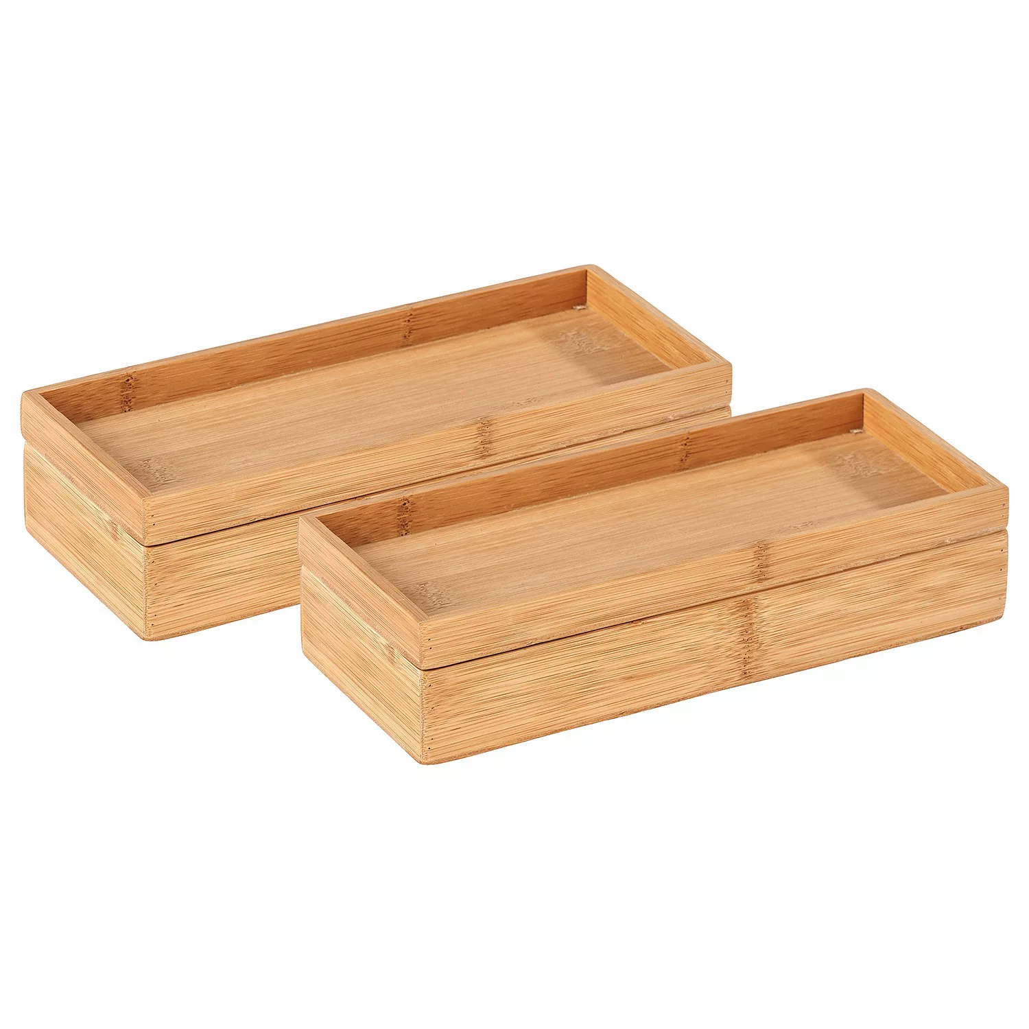 WENKO Bambus Box Terra mit Deckel 2er Set braun günstig online kaufen