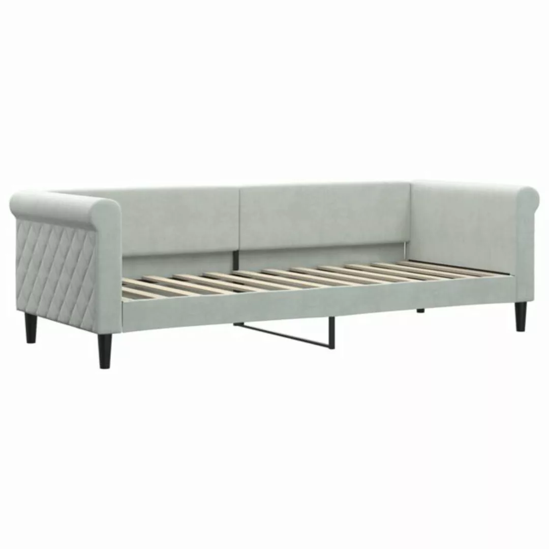 vidaXL Gästebett Tagesbett Hellgrau 80x200 cm Samt Gästebett Gästecouch Gäs günstig online kaufen