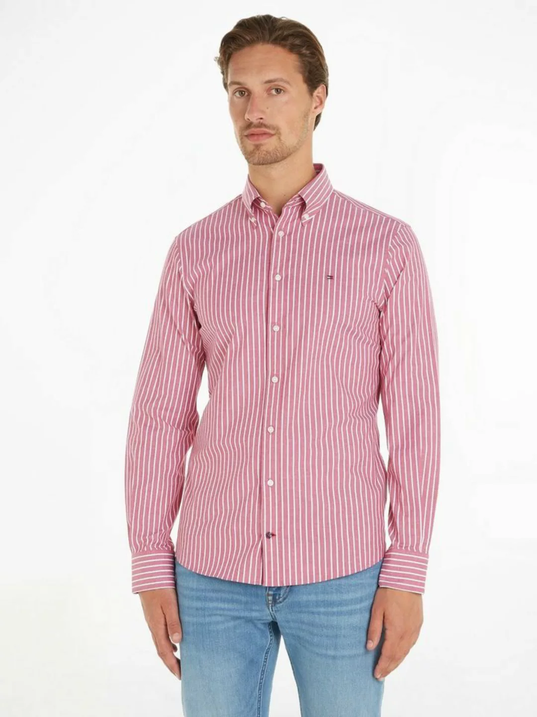 Tommy Hilfiger Langarmhemd CL STRETCH TWILL STRIPE SF SHIRT günstig online kaufen