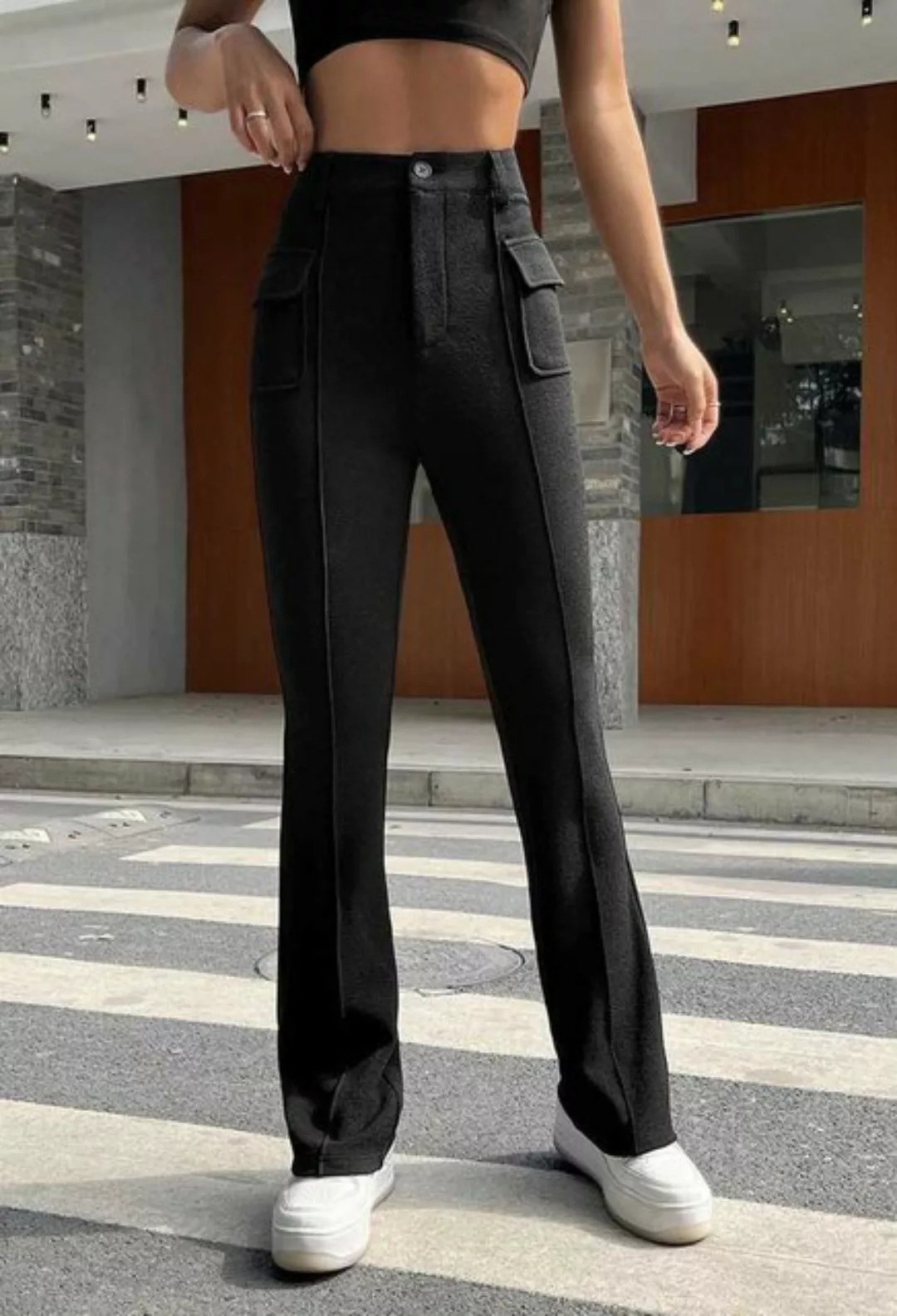 SEGUEN Loungepants Unifarbene Stretch-Micro-Hose Freizeithose (Street Pocke günstig online kaufen