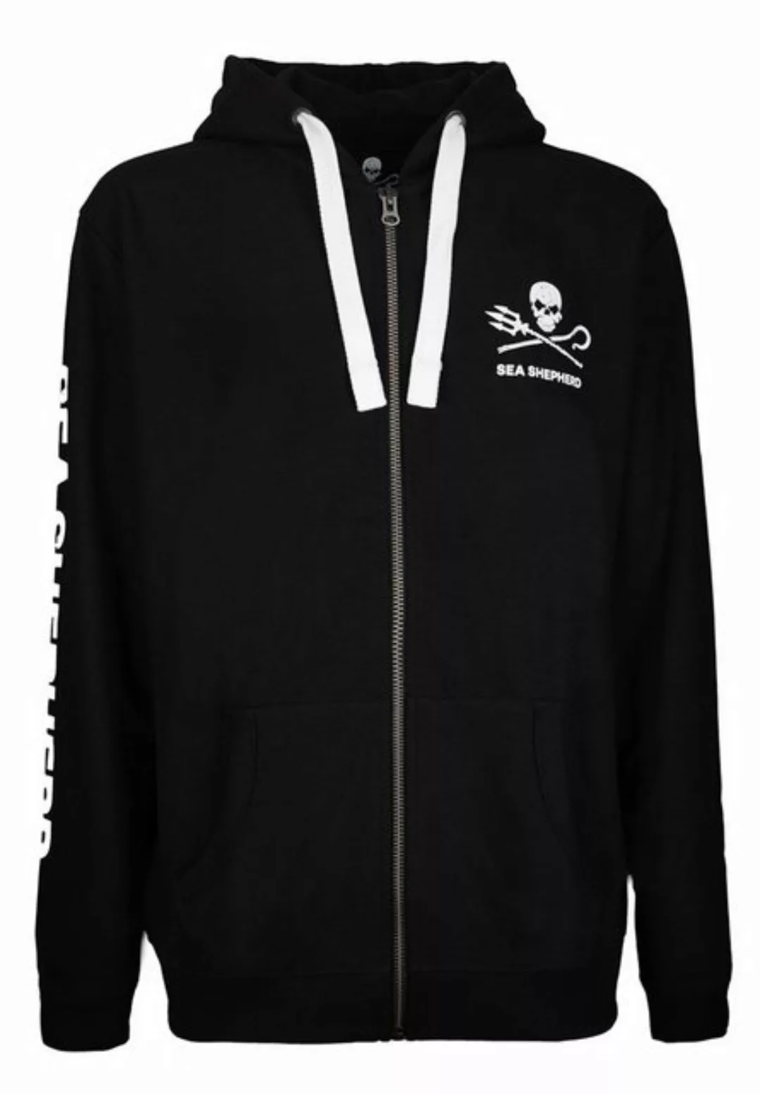 Sea Shepherd Sweatjacke Jolly Roger Kapuzenjacke mit Reißverschluss günstig online kaufen