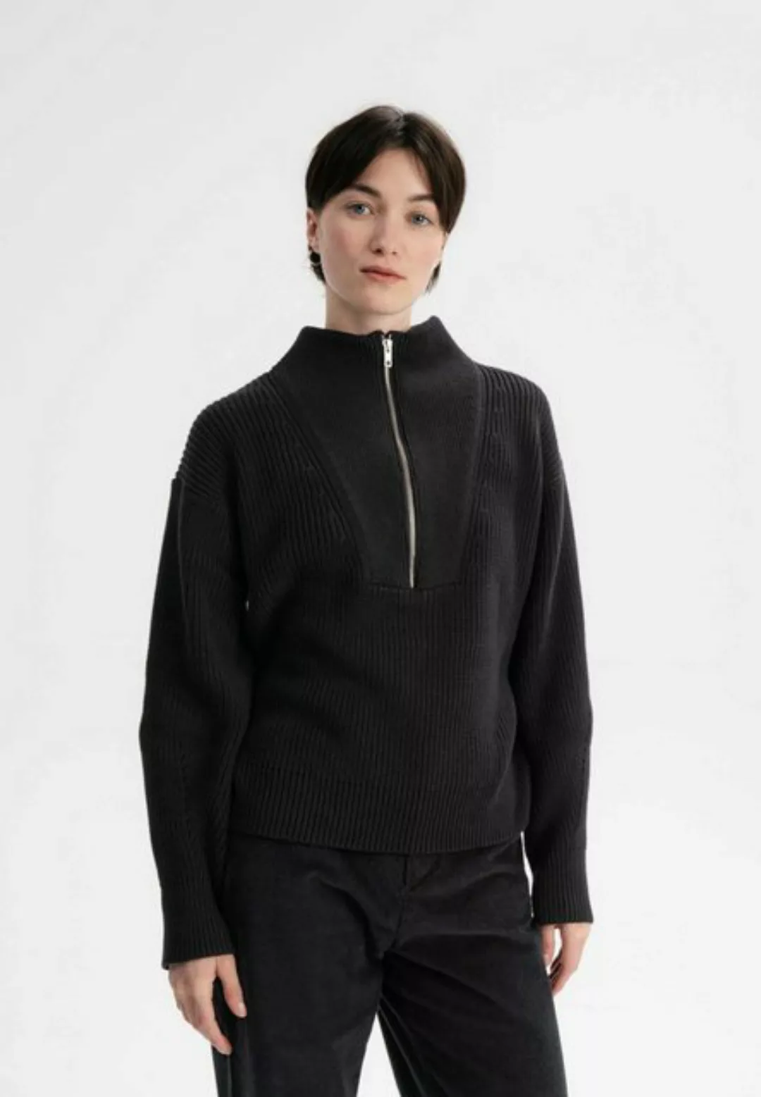 MELA Strickpullover Rippstrick Troyer KIMAYA clean günstig online kaufen